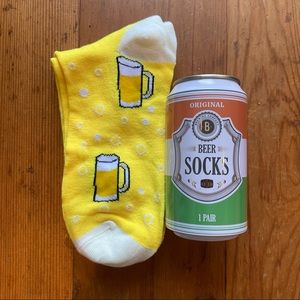 NWOT Beer Socks with Novelty Beer Can